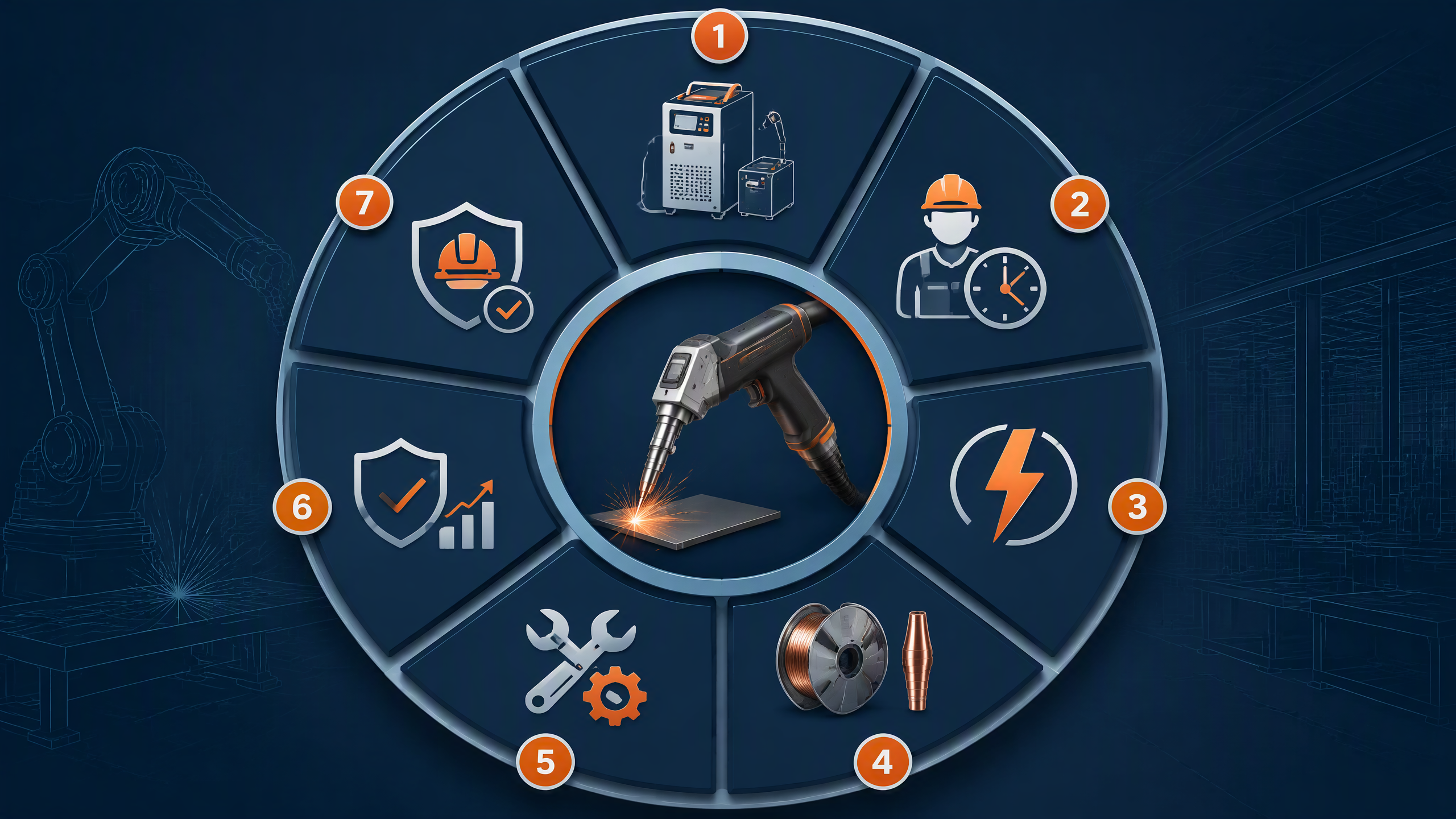The 7-part TCO framework. Every category must be converted into an annual cost and divided by accepted weld meters.-LNX-Equipment